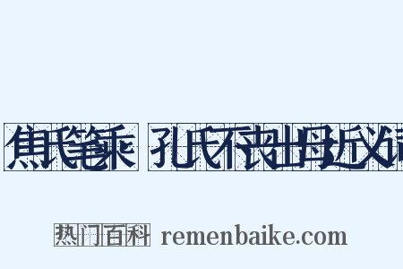 焦氏笔乘·孔氏不丧出母近义词是什么意思的图片